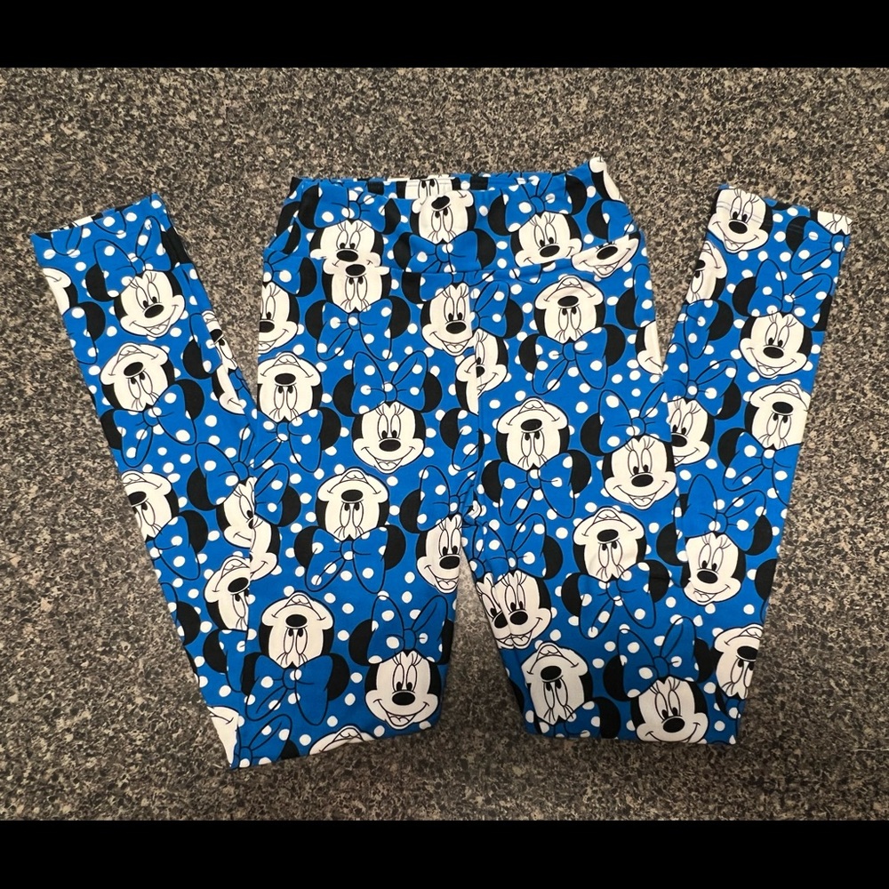 LuLaRoe Minnie‎ mouse leggings L/XL
